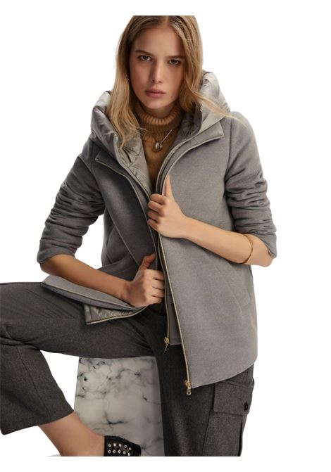 Giaccone imbottito in panno soft - GRIGIO CHIARO Emme Marella | SORRISO010